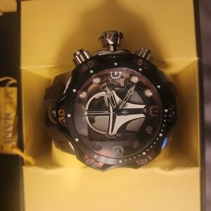 Invicta Black and Silver Chronograph Watch